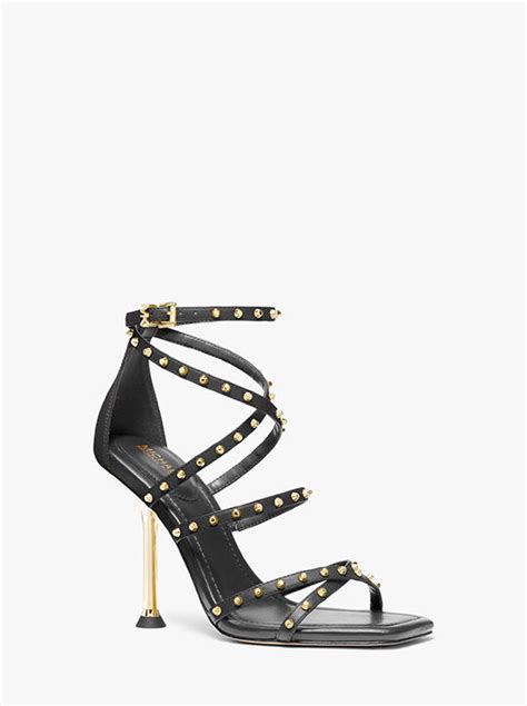 michael kors imani sandal|Imani Studded Leather Sandal .